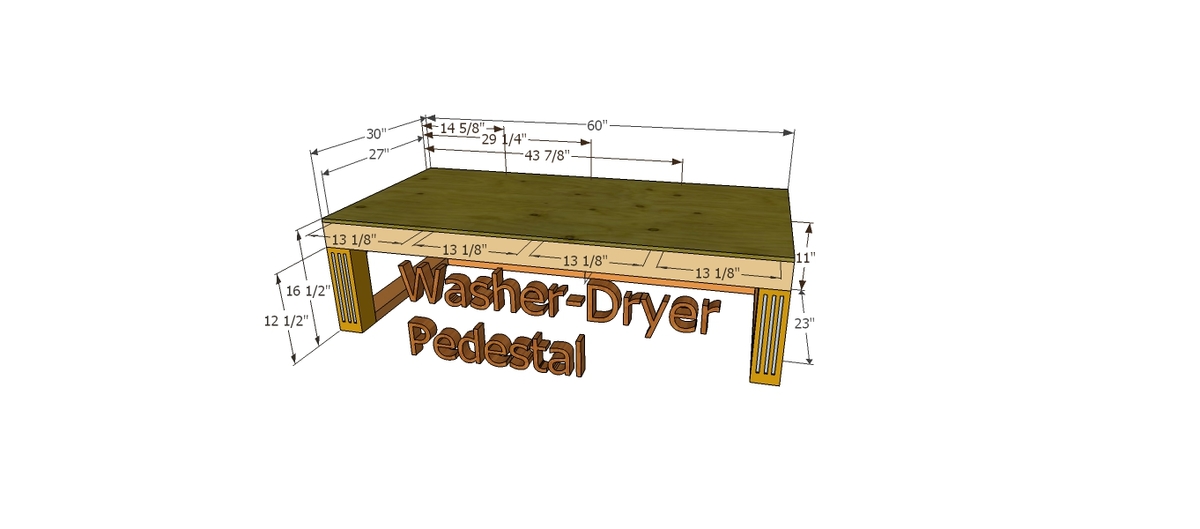 Washer Dryer Pedestal Custom Ana White   Washer Pedestal V2 Playwood 